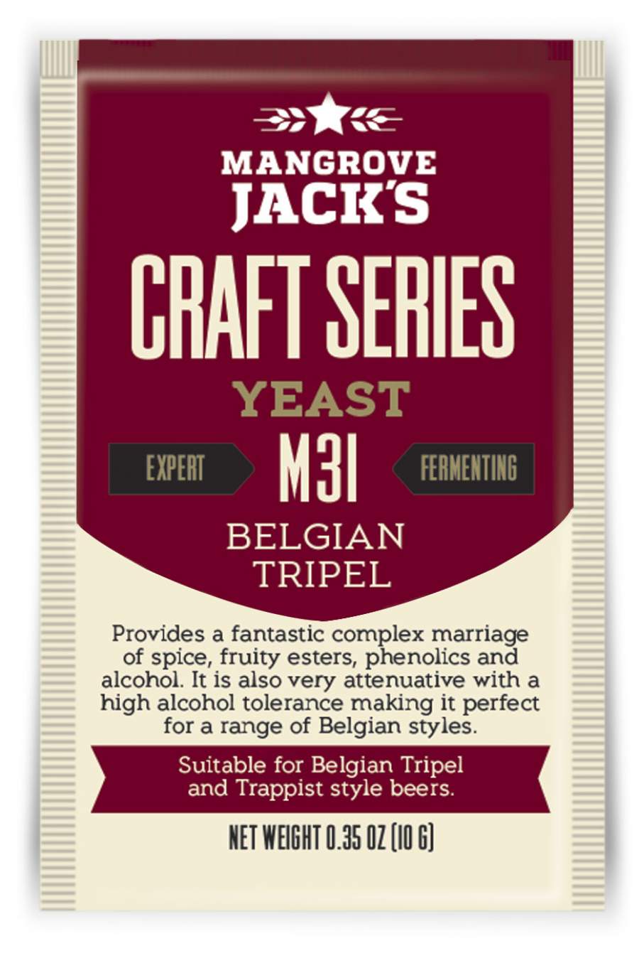 Belgian Tripel M31 - Mangrove Jack's Craft Series - 10 g - Кликнете на изображението, за да го затворите